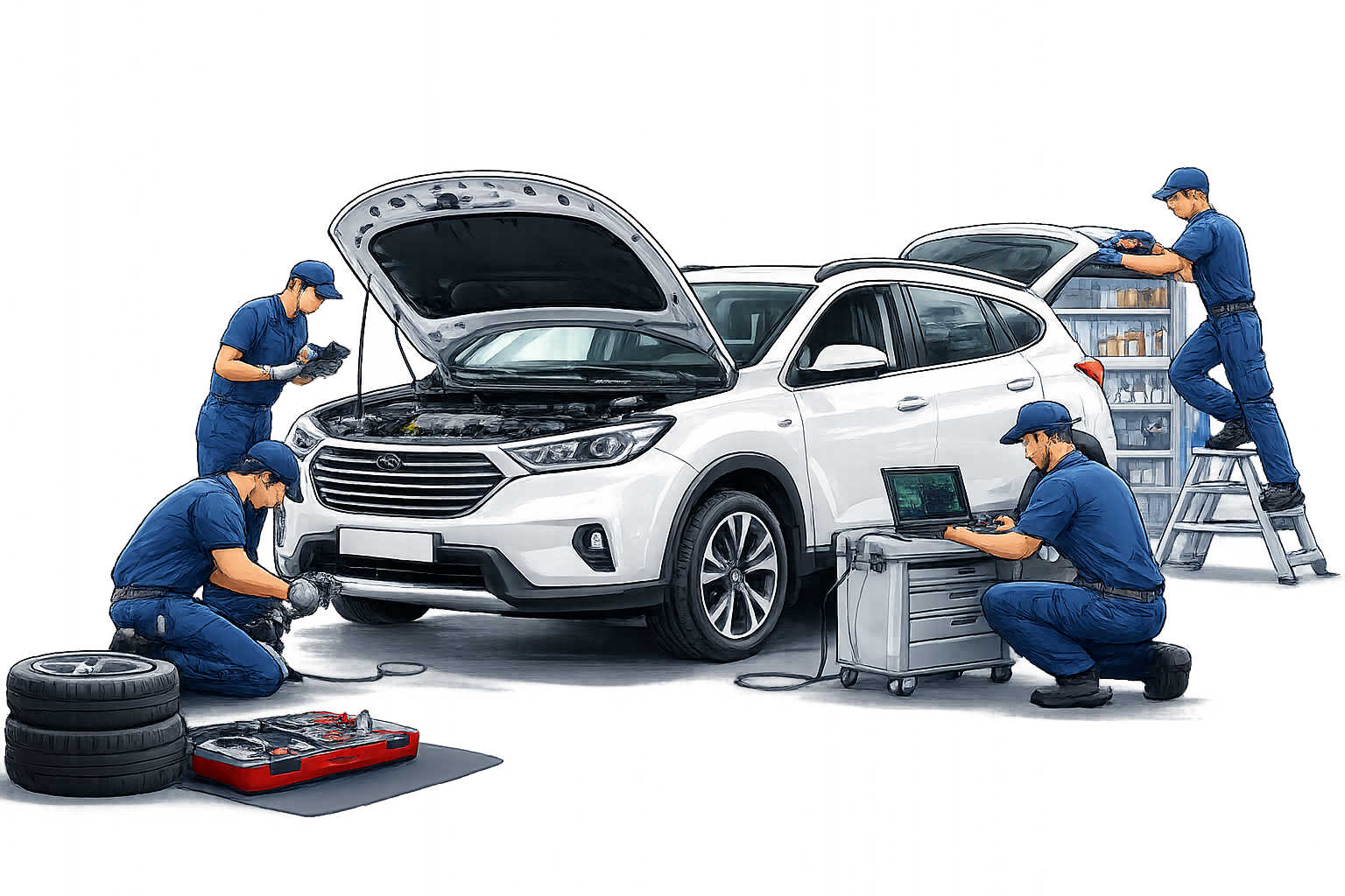 Car service workshop